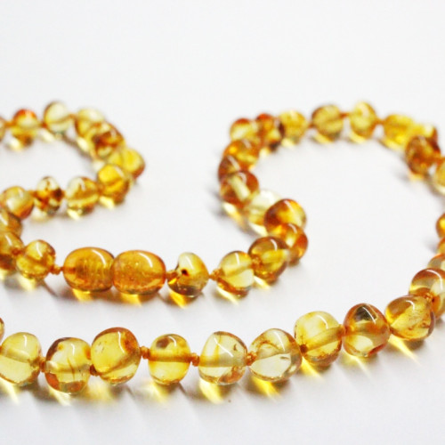 Polished Baroque Style Honey Adult / Mom Healing Necklace
