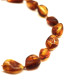 Polished Bean Shape Cognac Baltic Amber Adult Necklace