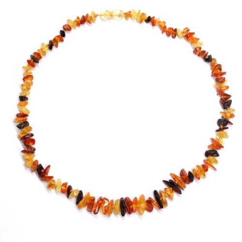 Polished Split Style Multicolor Baltic Amber Adult Healing Necklace