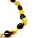 Polished Bean Style Cherry / Bitter Color Baltic Amber Adult Necklace