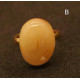 Gold Color Adjustable Ring With Royal Milky Color Baltic Amber 