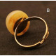 Gold Color Adjustable Ring With Royal Milky Color Baltic Amber 