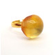 Vintage Gold Color Adjustable Ring With Lemon Color Baltic Amber 10