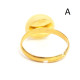 Vintage Gold Color Adjustable Ring With Royal Milky Color Baltic Amber 