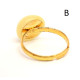 Vintage Gold Color Adjustable Ring With Royal Milky Color Baltic Amber 