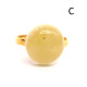 Vintage Gold Color Adjustable Ring With Royal Milky Color Baltic Amber 