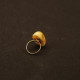 Gold Color Adjustable Ring With Royal Milky Baltic Amber 