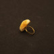 Gold Color Adjustable Ring With Royal Milky Baltic Amber 