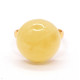 Gold Color Adjustable Ring With Royal Milky Color Baltic Amber 