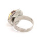 Silver Color Ring With Butterscotch Egg Yolk Baltic Amber Adjustable