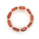 Elastic Baltic Amber Ring in Cognac Color