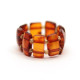 Elastic Baltic Amber Ring in Cognac Color