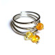 Silver Color Ring With Light Lemon Baltic Amber size 7 3/4