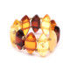 Multi Color Baltic Amber Elastic Ring