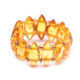 Honey Color Baltic Amber Elastic Ring
