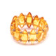 Honey Color Baltic Amber Elastic Ring