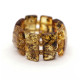 Green Color Baltic Amber Elastic Ring Plant inclusions