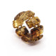 Green Color Baltic Amber Elastic Ring Plant inclusions