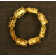 Yellow Color Baltic Amber Elastic Ring 38