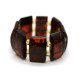 Dark Cognac Color Baltic Amber Elastic Ring 39