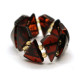 Dark Cognac Color Baltic Amber Elastic Ring 40