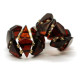 Dark Cognac Color Baltic Amber Elastic Ring 40