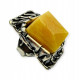 Grand 925 Sterling Silver Ring with Royal Butterscotch Amber