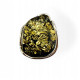 Elegant 925 Sterling Silver Ring with Unique Green Baltic Amber
