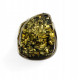 Elegant 925 Sterling Silver Ring with Unique Green Baltic Amber