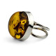 Elegant 925 Sterling Silver Ring with Oval Honey-Cognac Baltic Amber (Adjustable Size)