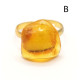 Gold Color Adjustable Ring With Lemon Color Baltic Amber 9