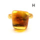 Gold Color Adjustable Ring With Lemon Color Baltic Amber 9