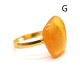 Gold Color Adjustable Ring With Lemon Color Baltic Amber 9