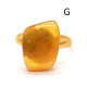 Gold Color Adjustable Ring With Lemon Color Baltic Amber 9