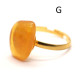 Gold Color Adjustable Ring With Lemon Color Baltic Amber 9