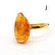 Gold Color Adjustable Ring With Lemon Color Baltic Amber 9