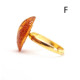 Gold Color Adjustable Ring With Lemon Color Baltic Amber 9