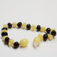 Polished Baraque Style Milky/Chery Baltic Amber Teething Bracelet/Anklet