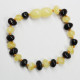Polished Baraque Style Milky/Chery Baltic Amber Teething Bracelet/Anklet