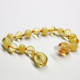 Polished Baroque Style Milky/Lemon Baltic Amber Teething Bracelet/Anklet