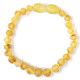 Unpolished Baroque Style Lemon Baltic Amber Teething Bracelet / Anklet