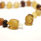 Unpolished Baroque Style Multi color Baltic Amber Teething Bracelet / Anklet