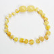 Polished Baroque Style Milky (Royal) Baltic Amber Teething Bracelet/Anklet