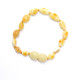 Polished Olive Style ROYAL Milky Baltic Amber Teething Bracelet / Anklet