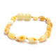 Polished Olive Style ROYAL Milky Baltic Amber Teething Bracelet / Anklet