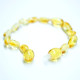 Polished Olive Style Lemon Amber Baby Teething Teething Bracelet / Anklet