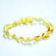 Polished Olive Style Lemon Amber Baby Teething Teething Bracelet / Anklet