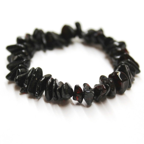 Polished Nugget Style Cherry Baltic Amber Teething Bracelet / Anklet
