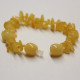 Polished Nugget Style Milky Baltic Amber Teething Bracelet / Anklet