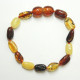 Polished Bean Style Multicolor Amber Baby Teething Bracelet / Anklet